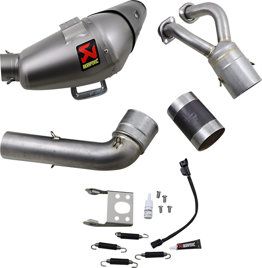 AKRAPOVIC Racing Line exhaust system S-Y7R8-HEGEHT, lightweight motorcycle exhaust with sleek design and performance-enhancing features.