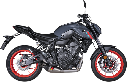 AKRAPOVIC Racing Line exhaust system for enhanced performance and lightweight design, shown in the image.