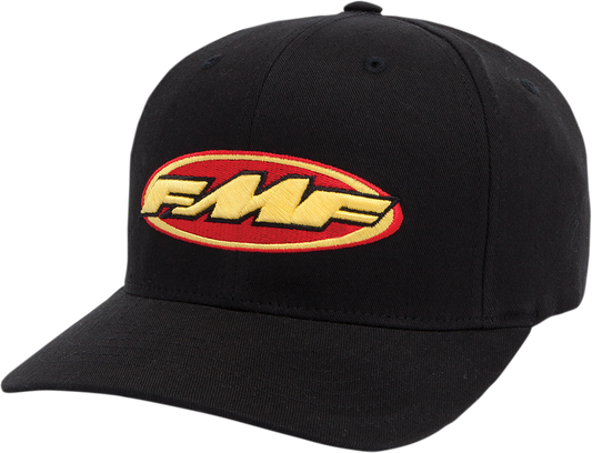 Black FMF The Don 2 Hat in Small/Medium size featuring the FMF logo and adjustable strap, stylish headwear for casual wear.
