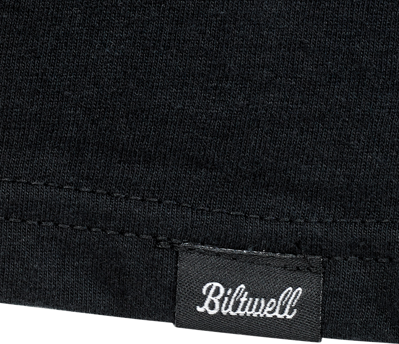 Black BILTWELL LMTV Pocket T-Shirt in Medium size featuring a chest pocket and classic fit, branded by Bill's Exhausts.