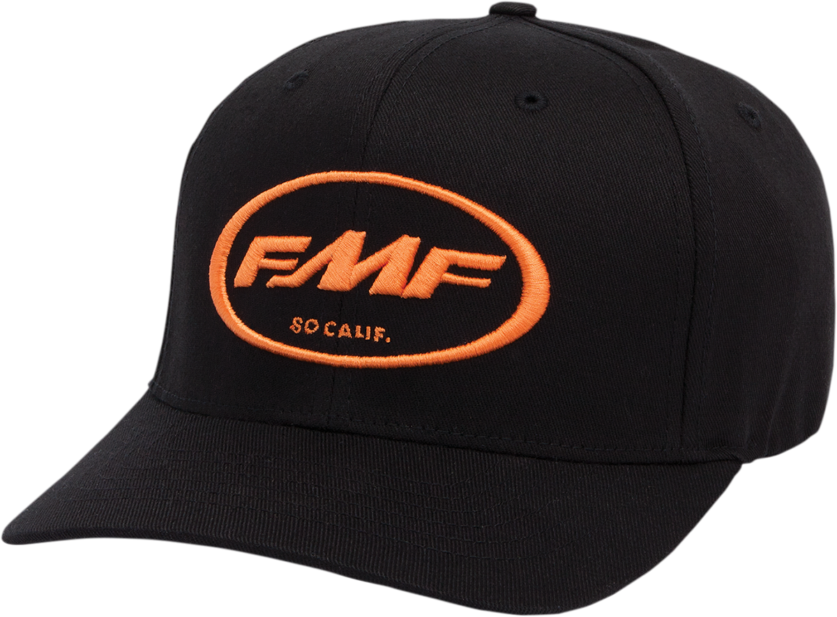FMF Factory Classic Don 2 hat in orange, large/XL size, with embroidered logo and adjustable strap, casual headwear for men.