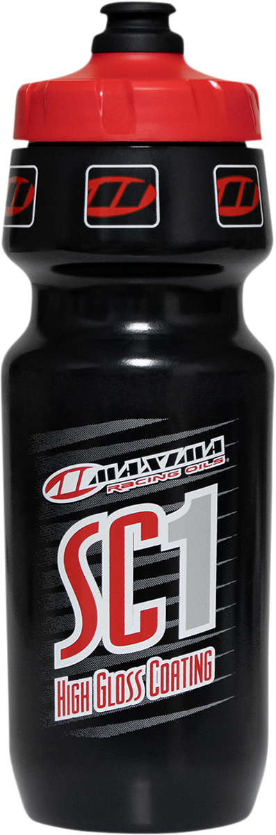 MAXIMA RACING OIL SC1 water bottle with 24 fl oz capacity, featuring MAXIMA RACING OIL branding and part number 10-10083-02