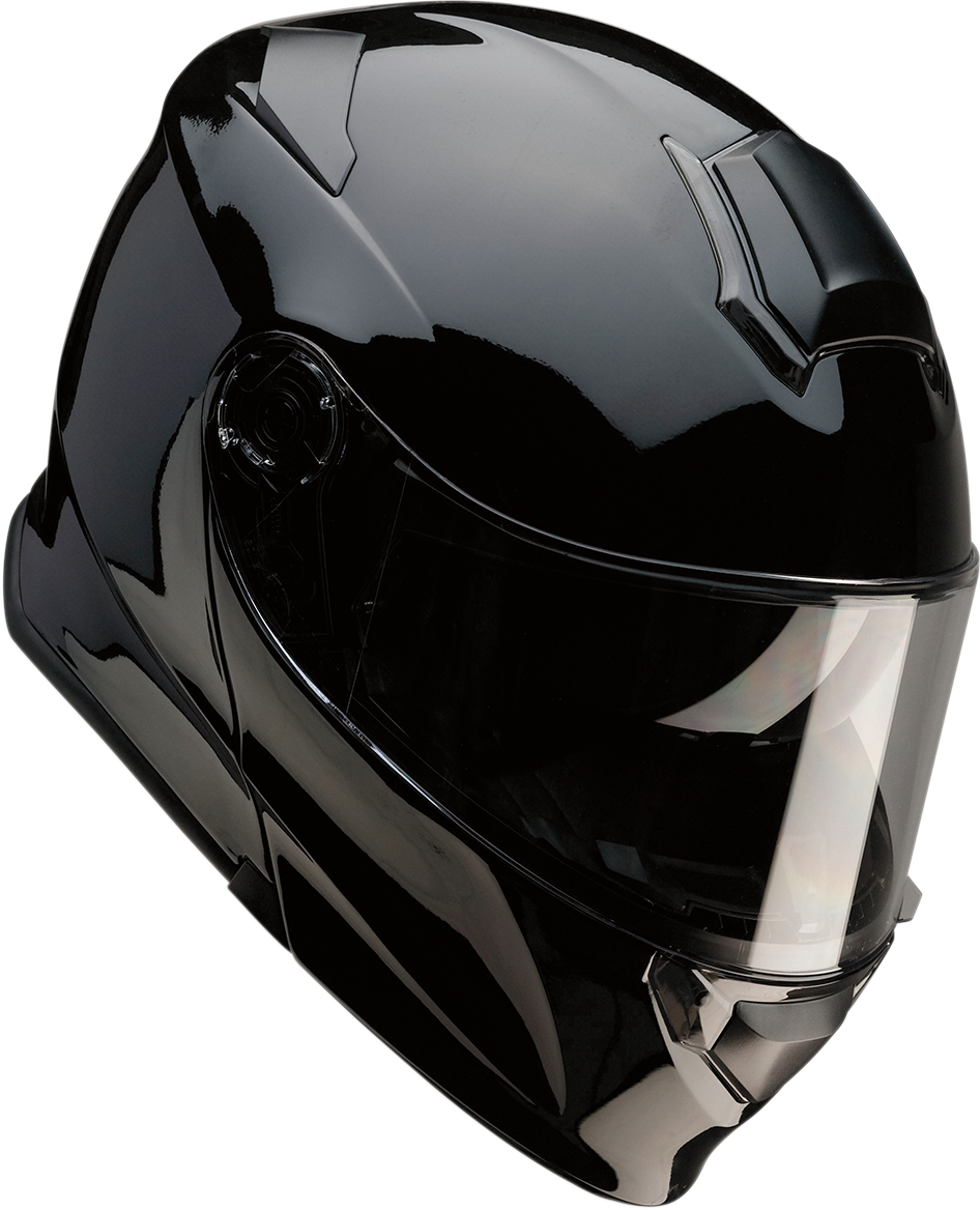 Black Z1R Solaris modular helmet in 3XL size with polycarbonate shell, ventilation, and removable liner for comfortable riding.