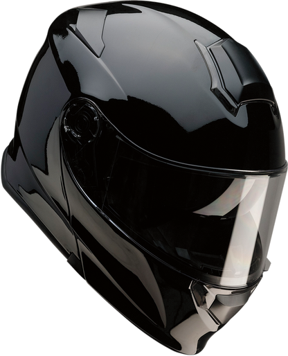 Black Z1R Solaris modular helmet in 3XL size with polycarbonate shell, ventilation, and removable liner for comfortable riding.