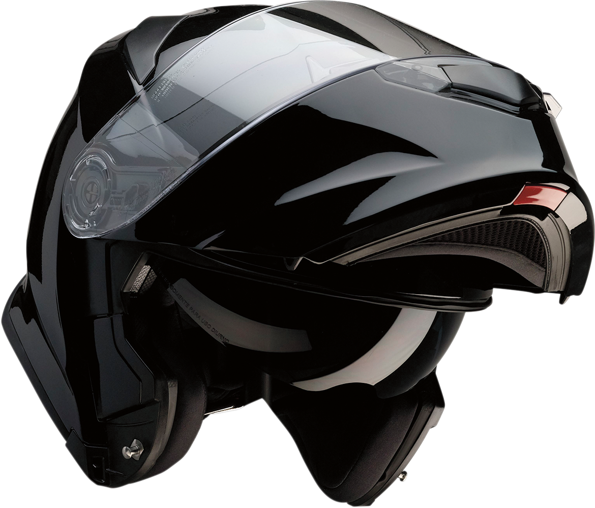 Z1R Solaris modular helmet in black, size 3XL, with polycarbonate shell, ventilation system, and removable liner for comfort.