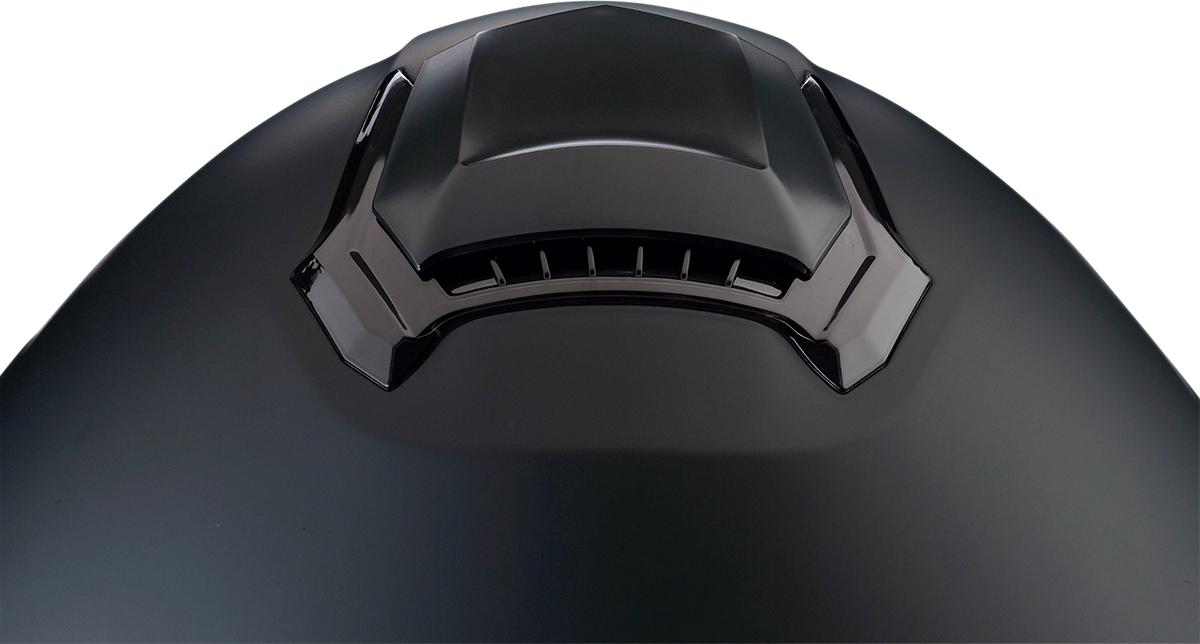 Z1R Solaris modular helmet in flat black, size 3XL, featuring a sleek design and adjustable chin bar for motorcycle riding.