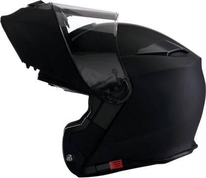 Z1R Solaris modular helmet in flat black, size 3XL, with aerodynamic design and secure chin strap.