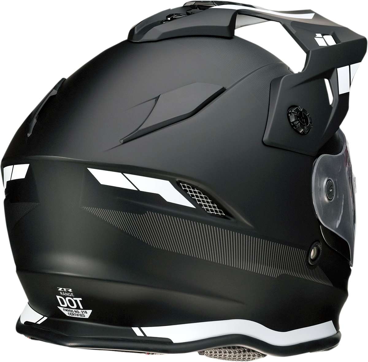 Z1R Z1R Range helmet in uptake black and white, large size, front view showing sleek design and ventilation vents.