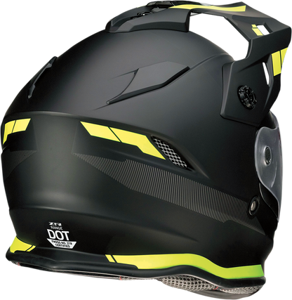 Z1R Range Helmet in Uptake Black and Hi-Viz, large size, with aerodynamic design and clear visor.