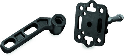 Kuryakyn Standard Accessory Perch Mount for powersports devices, shown attached to motorcycle handlebars.