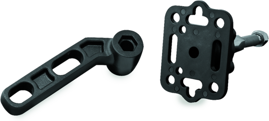 Kuryakyn Standard Accessory Perch Mount for powersports devices, shown attached to motorcycle handlebars.