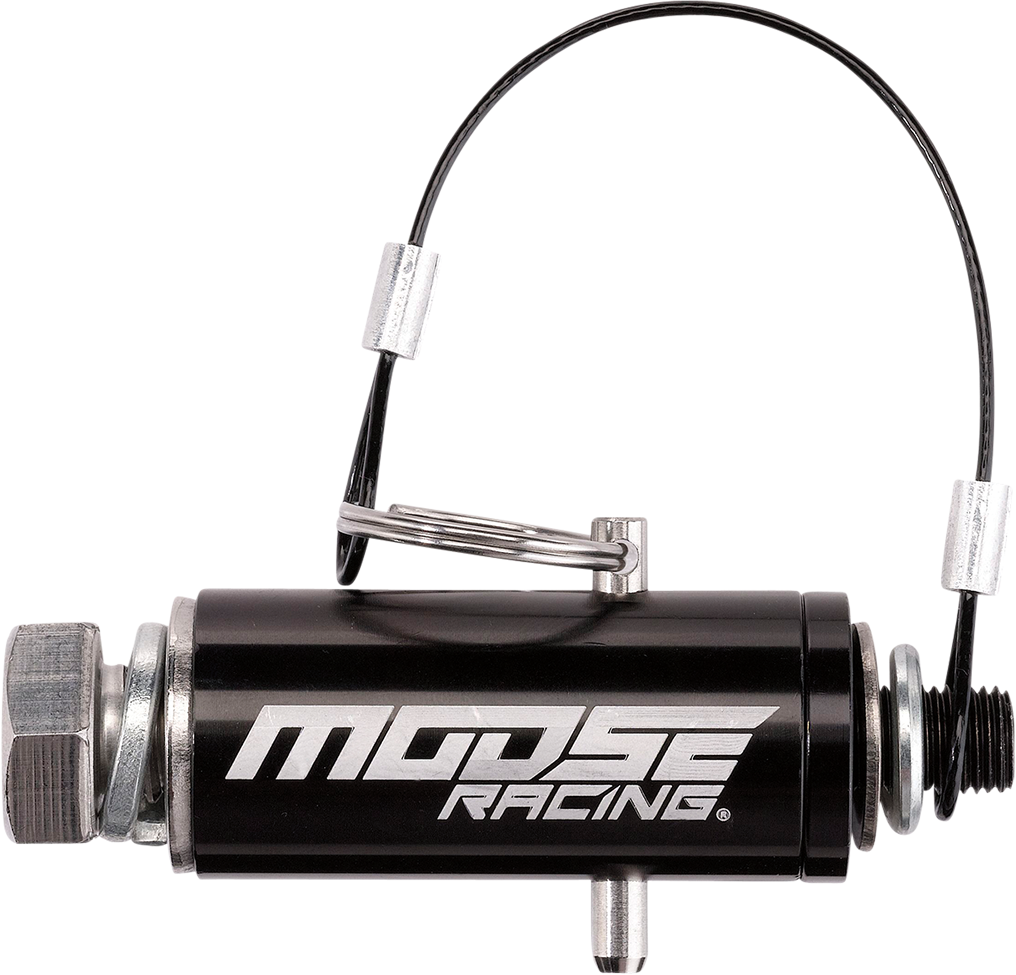 MOOSE OFFROAD black quick release flag mount for LED whip light rods, durable offroad accessory with secure attachment.