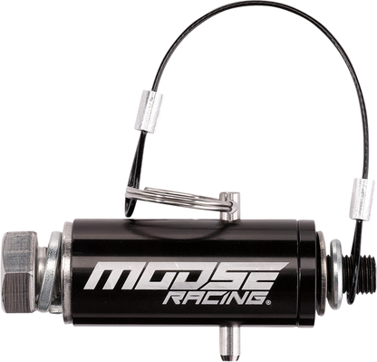 MOOSE OFFROAD black quick release flag mount for LED whip light rods, durable offroad accessory with secure attachment.