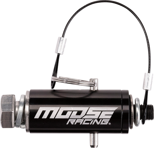 MOOSE OFFROAD black quick release flag mount for LED whip light rods, durable offroad accessory with secure attachment.