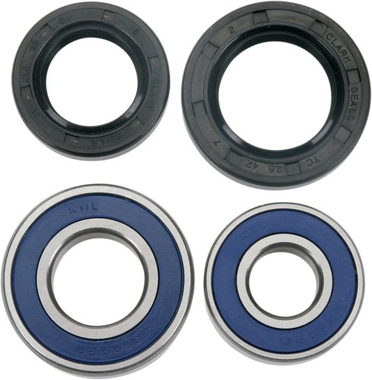 Moose Offroad front wheel bearing kit for Arctic Cat, Kawasaki, Suzuki vehicles, part #25-1042, with bearings and seals visible.