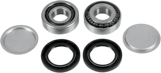 Moose Offroad swingarm bearing kit for Aprilia, Arctic Cat, Honda, and Polaris vehicles, showing bearings and installation parts.