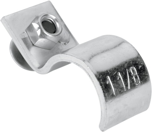 MOOSE OFFROAD replacement clamp for 1-1/8 inch standard size motorcycle handlebar or tubing, part 820, in black.