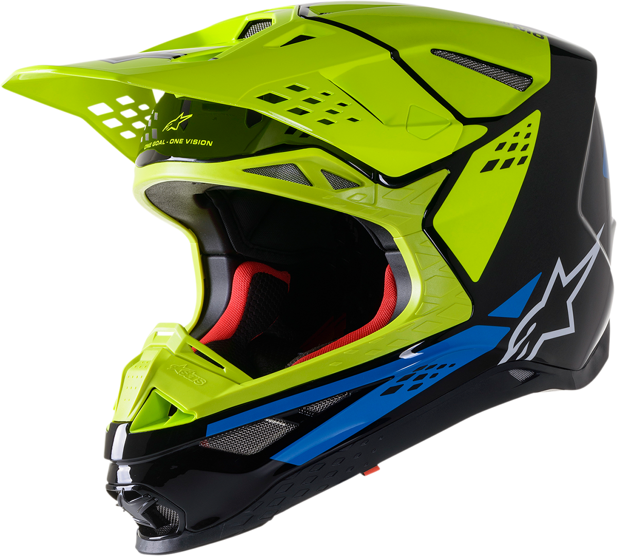 ALPINESTARS, Alpinestars Supertech M8 Helmet Factory Black/Yellow/Blue - XL 8302922-1578-XL