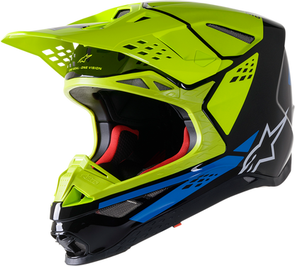 ALPINESTARS, Alpinestars Supertech M8 Helmet Factory Black/Yellow/Blue - XL 8302922-1578-XL