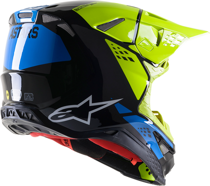 ALPINESTARS, Alpinestars Supertech M8 Helmet Factory Black/Yellow/Blue - XL 8302922-1578-XL