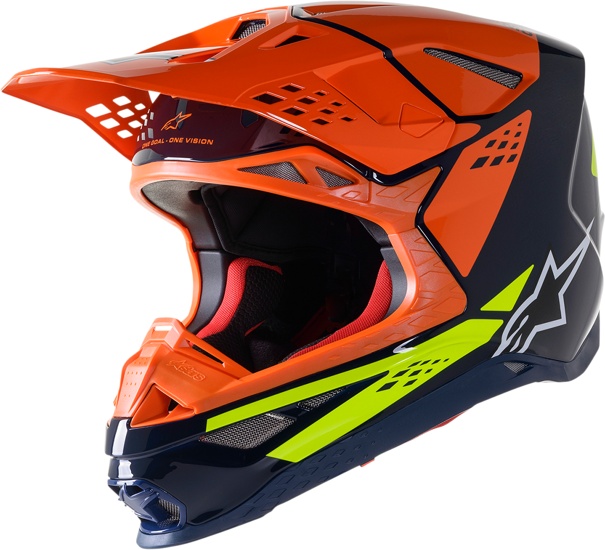 ALPINESTARS, Alpinestars Supertech M8 Helmet Factory Blue/Orange/Yellow 2XL - Advanced Impact Protection and Custom Fit