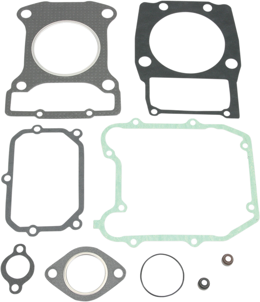 Moose Offroad top end gasket kit for Polaris 810837MSE ATV engine, showing various gaskets and seals in the kit.