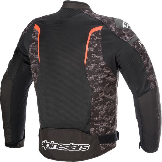 Alpinestars T-GP Plus R Air motorcycle jacket in black and red, 2XL, featuring protective armor and ventilated design.
