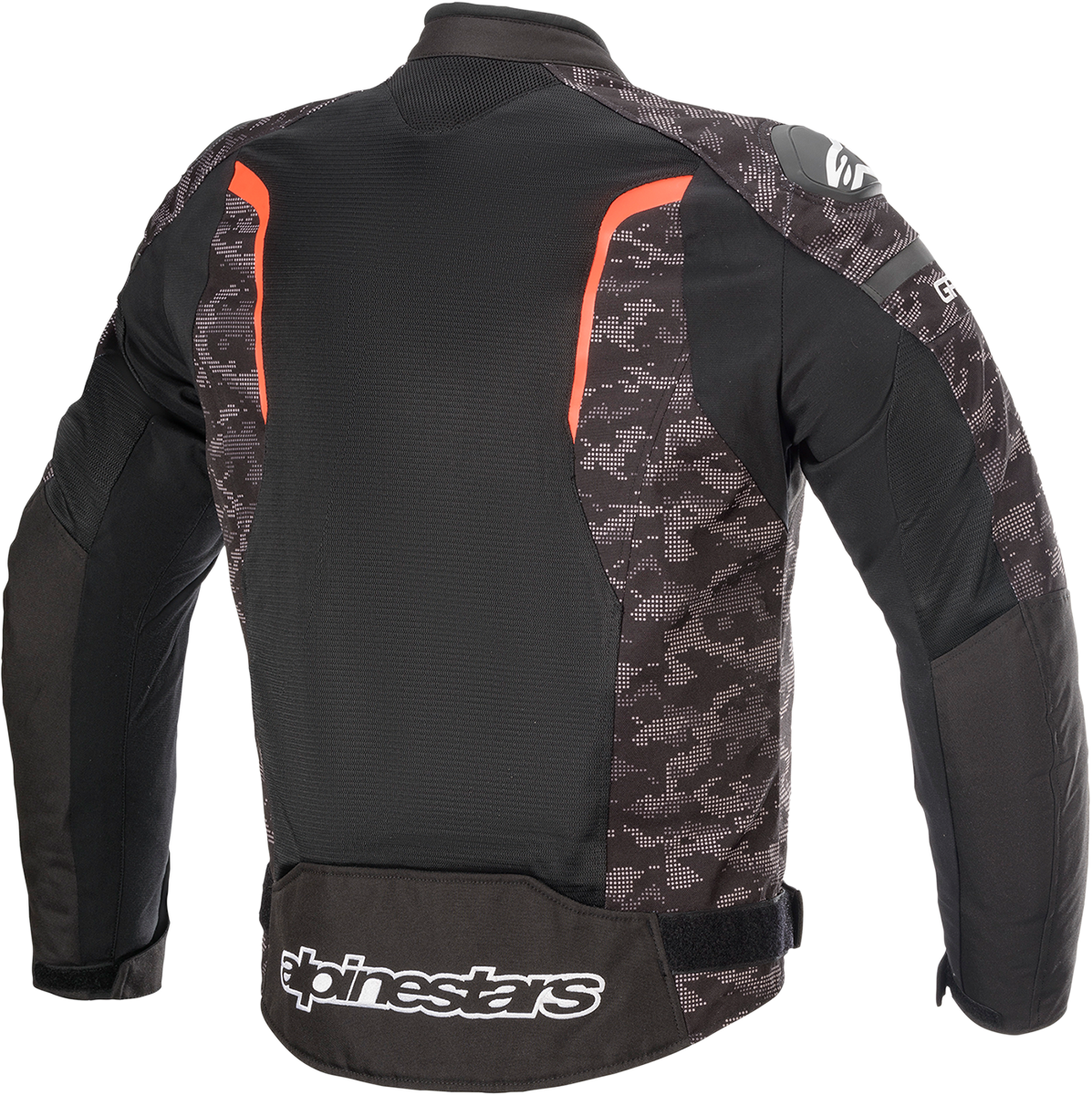 Alpinestars T-GP Plus R Air motorcycle jacket in black and red, size XL, with padded armor and ventilation panels.