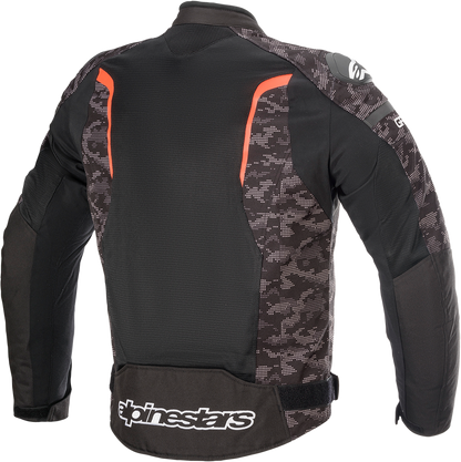 Alpinestars T-GP Plus R Air motorcycle jacket in black and red, size XL, with padded armor and ventilation panels.