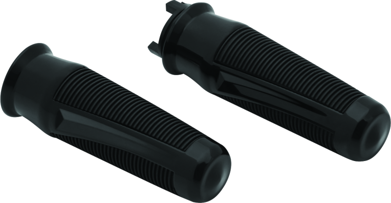 Black Kuryakyn Phantom grips for Indian motorcycles, part #5769, featuring ergonomic design and textured surface for comfortable handling.
