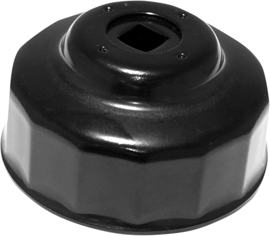 PARTS UNLIMITED 65mm oil filter wrench designed for Honda and Kawasaki motorcycles, ideal for easy filter removal and installation.