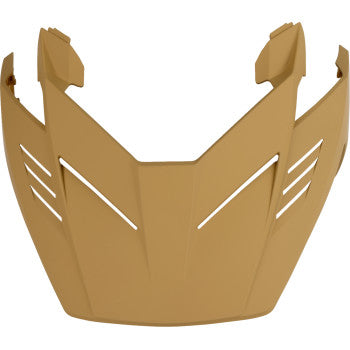 ICON Elsinore Peak Magnacross helmet part in tan, size M-L, featuring a rugged design with ventilation and strap details.