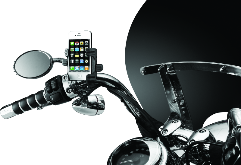 Kuryakyn Tech-Connect bar mount for motorcycle handlebars, fits 7/8 to 1-1/4 inch bars, 1-5/8 to 3-5/8 inch wide