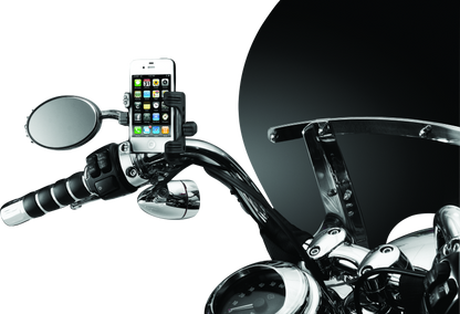 Kuryakyn Tech-Connect bar mount for motorcycle handlebars, fits 7/8 to 1-1/4 inch bars, 1-5/8 to 3-5/8 inch wide