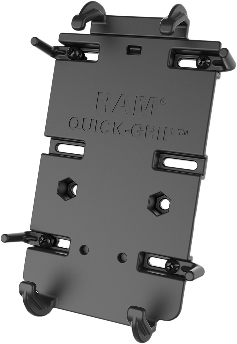 Bill's Exhausts RAM MOUNTS XL Phone Holder with quick grip ball mount, designed for engine use, fits smartphones securely.