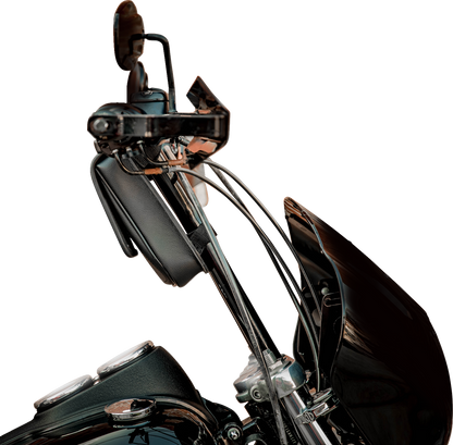 Bill's Exhausts SADDLEMEN Handlebar Bag D160 for motorcycle seats, showing the compact black handlebar storage bag on a bike.