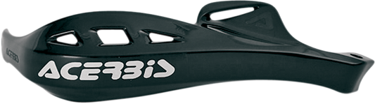 Acerbis Rally Profile black handguards for motorcycle handlebars, designed for off-road riding protection.