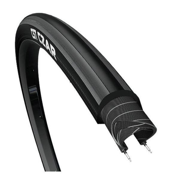 Hycline CST C1406 Road Tire 700x25C mounted on a bicycle wheel, designed for road cycling with a smooth tread pattern.