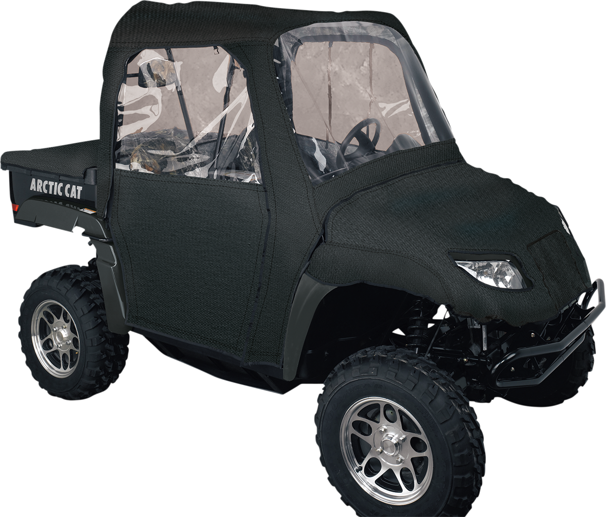 Black Moose Offroad cab enclosure for offroad vehicles, designed for winter and rain protection, shown in the product image.