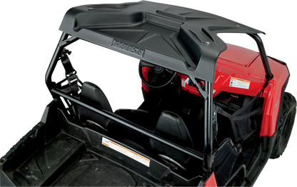 Moose Offroad UTV roof in black, one-piece design providing enhanced protection and durability for off-road vehicles.