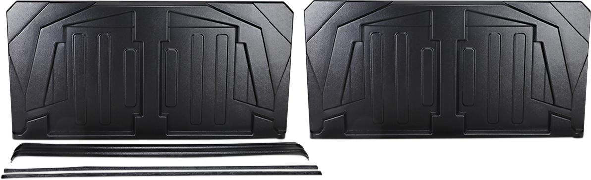 Moose Offroad UTV roof in three-piece design, durable black metal construction, mounted on offroad utility vehicle.