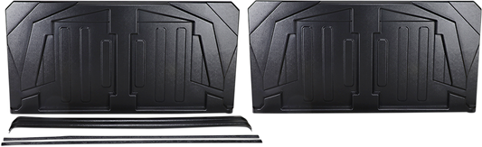 Moose Offroad UTV roof in three-piece design, durable black metal construction, mounted on offroad utility vehicle.