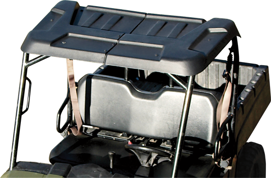 Moose Offroad UTV roof, two-piece V000090-11056M, durable black metal roof for off-road utility vehicles.
