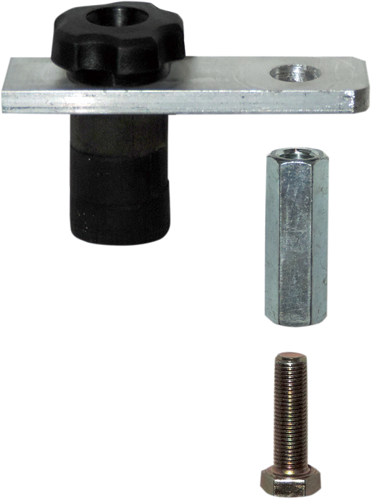 Moose Offroad RZ-3016 twist lock flag mount on Polaris ATV/UTV, showing easy drop-and-twist installation with mounted flag.