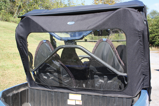 Moose Offroad rear dust panel for Teryx KT4RW-11, black durable plastic mounted on off-road vehicle side.