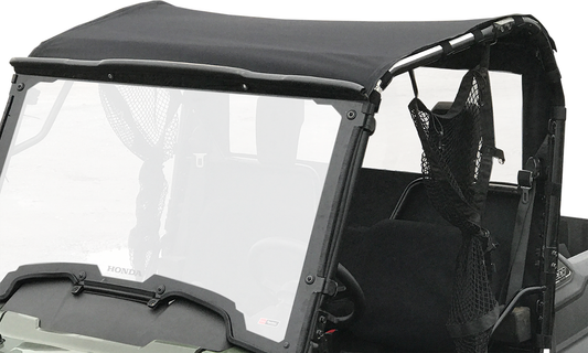 Black Moose Offroad roof cap for Pioneer 700, durable off-road vehicle accessory, shown on a Pioneer 700 ATV.