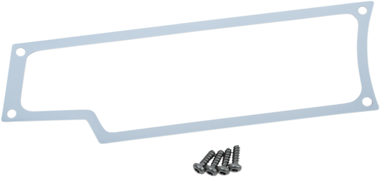 White MOOSE OFFROAD dash plate for Polaris RZR, left side, made of durable material, designed to fit Polaris RZR models.