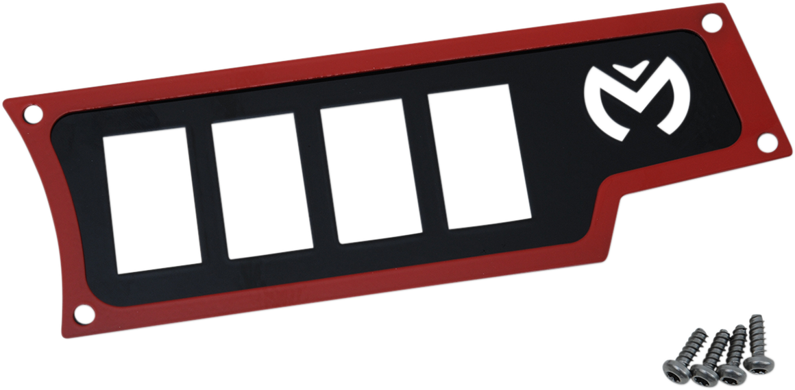 Red Moose Offroad dash plate for right side, designed for off-road vehicles, part number 100-4353-PU, shown in the image.
