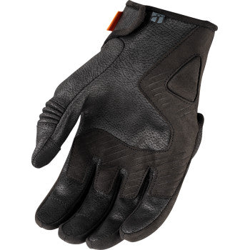 Black ICON Contra3™ gloves in small size, showing the textured palm and flexible material designed for comfort and grip.