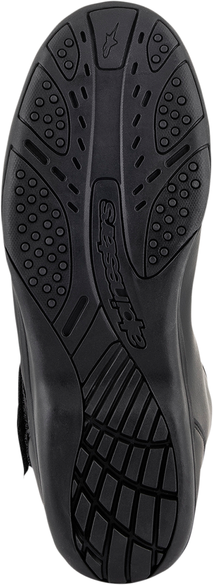 Alpinestars Waterproof V2 Ridge Boots in black, US 9, with sturdy leather construction and ankle protection.